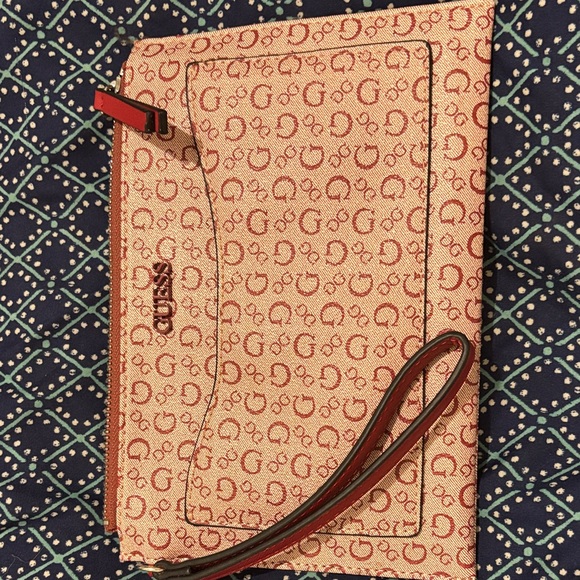 Guess Handbags - Guess Red  Patterned Wristlet